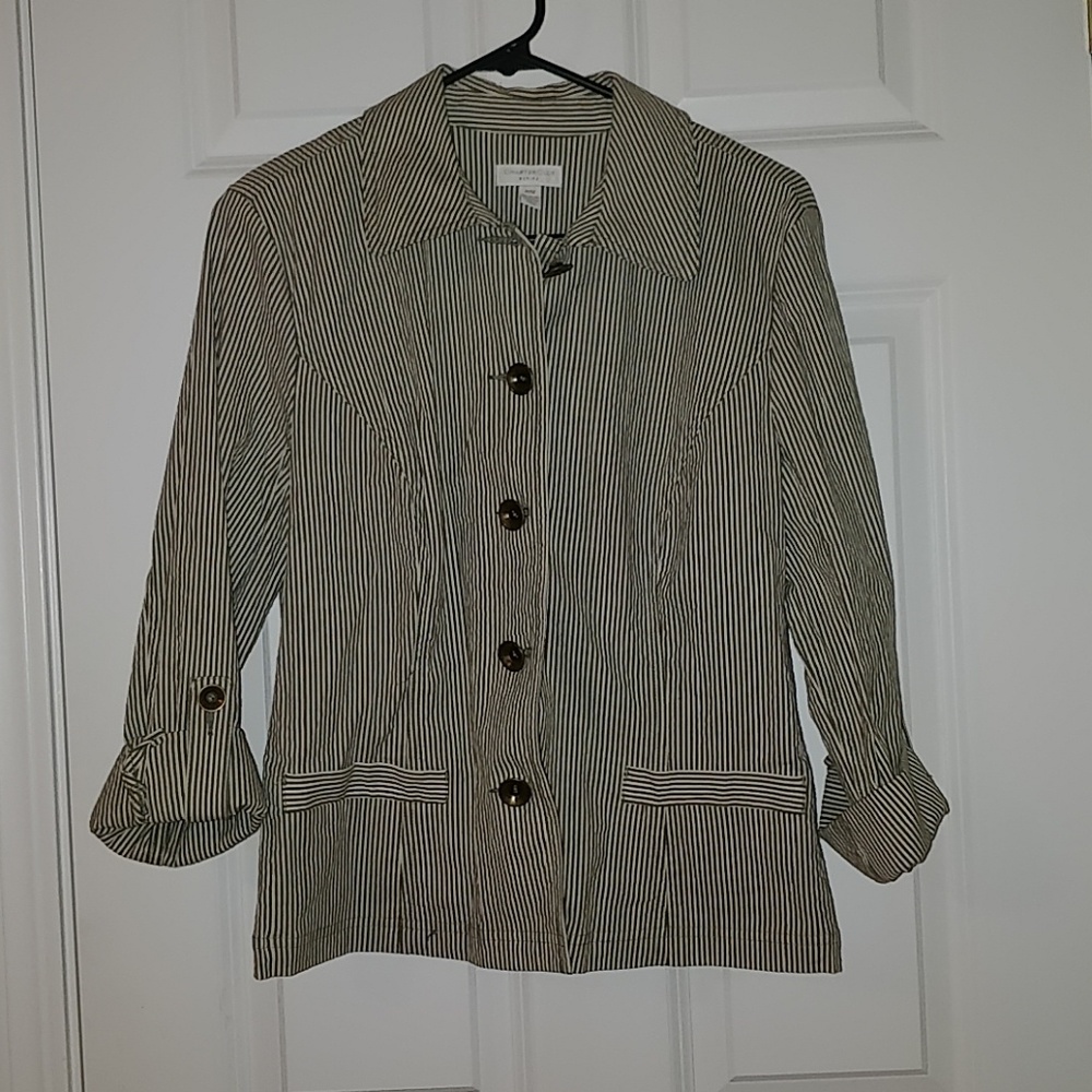 Charter Club Petite Button Down Blazer